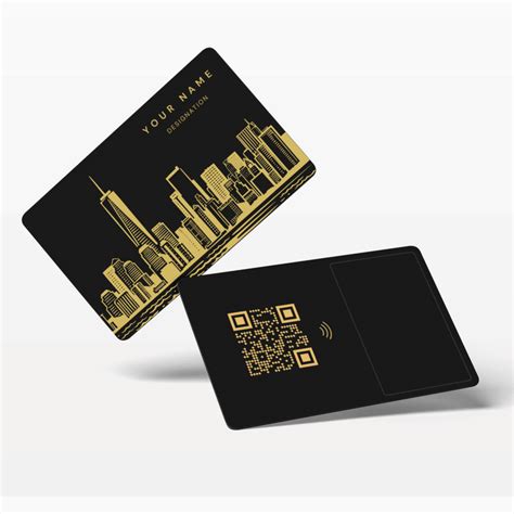 NFC-Enabled Metal Business Card with Gold Engraving for Real Estate ...