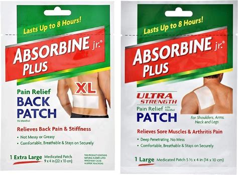 Buy Absorbine Jr. Plus Therapeutic Pain Relief Patches for Back ...