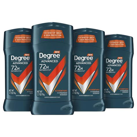 4x 76g Degree Men Invisible AntiPerspirant & Deodorant, Adventure ...