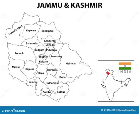 Jammu and Kashmir Map. District Map of Jammu and Kashmir in 2020. District Map of Jammu and ...