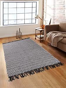 Romee Geometric Designer Cotton Dhurrie/Rugs for Living Room, 4X6 Feet ...