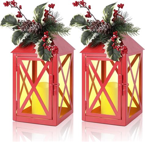 Amazon.com: Taman Christmas Lantern,2 Pack Hanging Lights LED ...