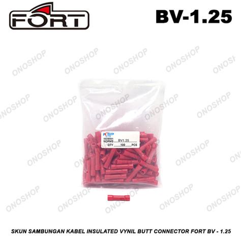 Jual Skun Sambungan Kabel Insulated Vynil Butt Connector Fort BV - BV ...