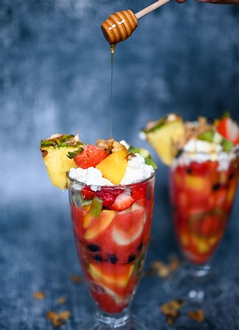 Lebanese Fruit Cocktail with Ashta - Simply Lebanese