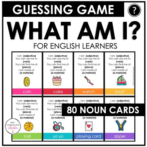 What NOUN am I? Guessing Game for Kids - Using Descriptive Language ...
