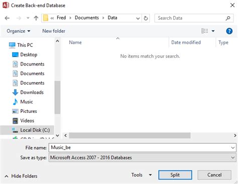 Image result for Access Split Database