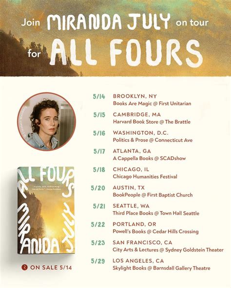 Miranda July announces book tour for new novel 'All Fours'