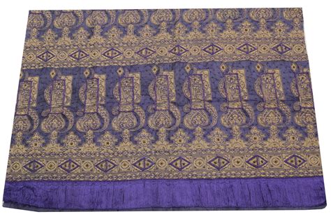 Sushila Vintage Blue Organza Sari Remnant Scrap Multi Purpose Woven Cr