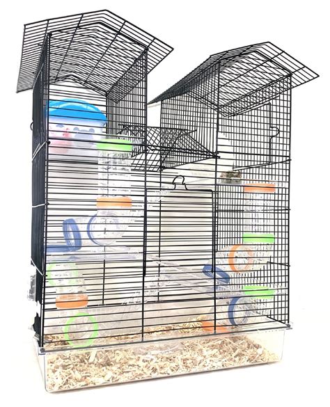 Buy Large Acrylic Clear 5-Tiers Twin Tower Syrian Hamster Mouse Palace ...