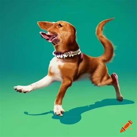 Funny dog doing the cha cha slide