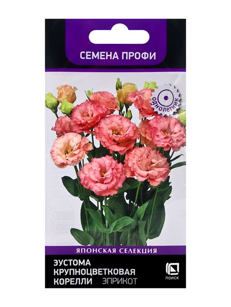 Семена цветов Эустома крупноцветковая Корелли Эприкот, 5шт (10849965 ...