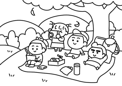 Children relaxing at the park cartoon style | Premium Vector