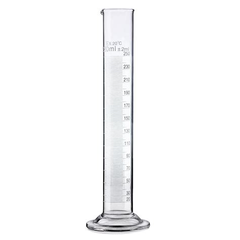 Premium Lab Glass Graduated Cylinder 250 ml - Borosilicate 250ml Lab ...