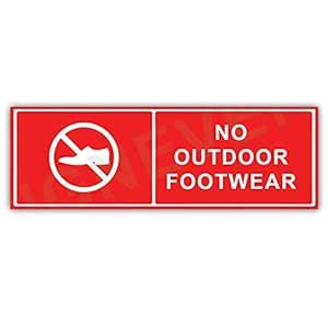 BIRD'S MIND No Out Door Footwear Red Colored Sign Board For Office ...