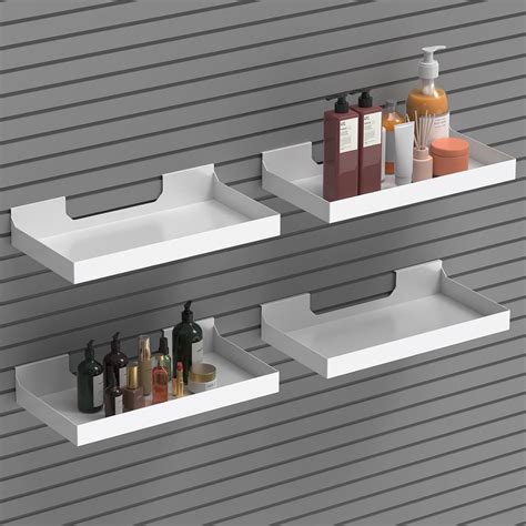 Amazon.com: MQKIWAO 4 Pcs 16X8 Inch Slatwall Shelves, Heavy Duty ...