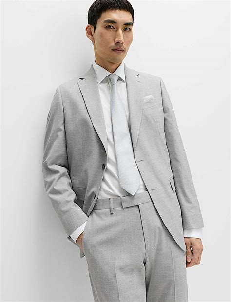 Buy Tailored Fit Stretch Suit Jacket at Marks & Spencer
