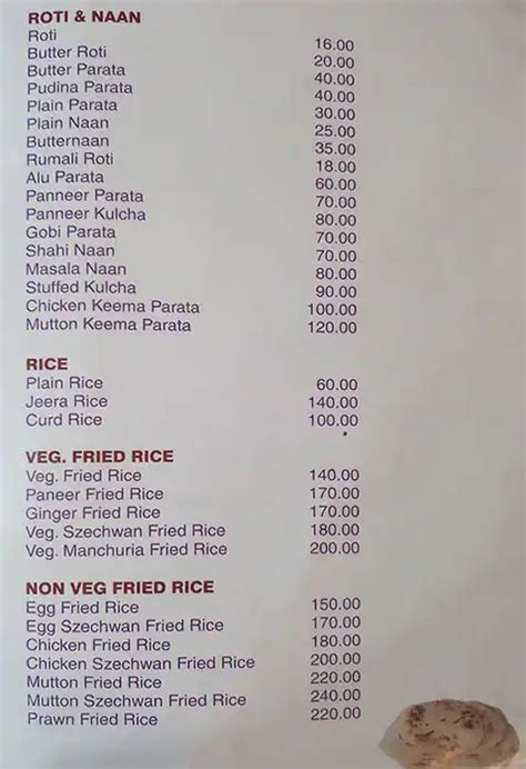 Menu at Dolphin Biryani House, Secunderabad