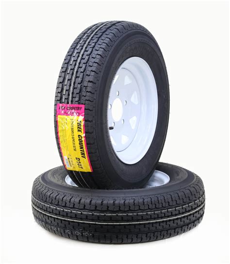 Free Country Trailer Tire Wheel Assembly ST175/80R13 6-Ply C 91M 5 Lug ...