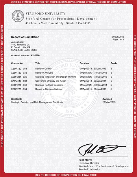 final record of completion | PDF