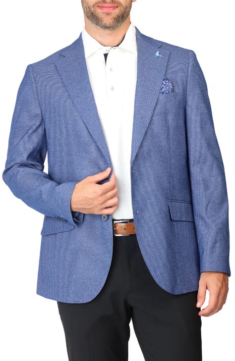 True Blue Tonal Dobby Sport Coat – TailorByrd