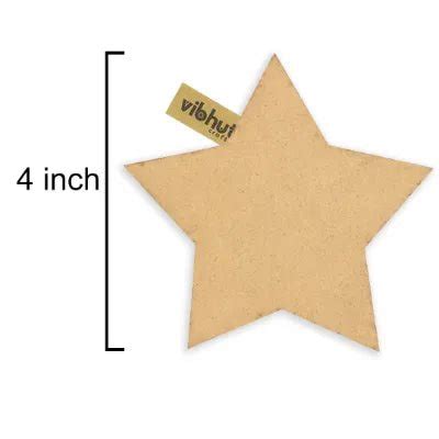 MDF Cutout - Star (4 Inch, 2.1mm) | VibhutiCrafts
