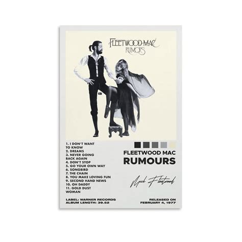 MANGD Fleetwood Mac Poster - Rumours Poster Fleetwood Mac Album Cover ...