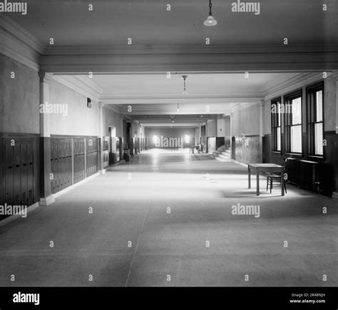 Northwestern High School, main corridor, Detroit, Mich., ca 1911 Stock ...
