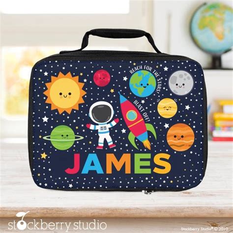 Space Lunchbox Personalized Kids Lunch Bag Toddler Spaceship Boy Lunch ...