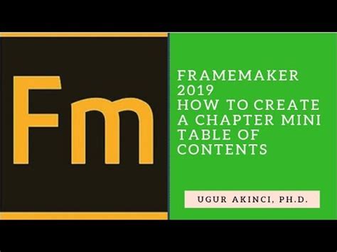 Image result for Adding a TOC in FrameMaker
