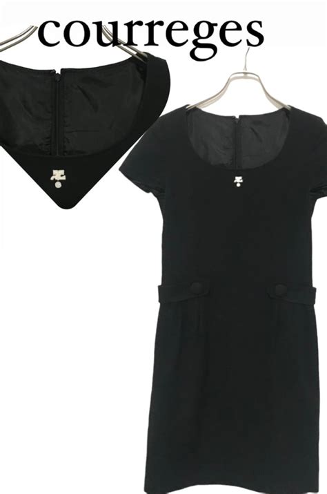 courreges onepiece クレージュ ワンピース ブラック | AKUBI -アクビ-