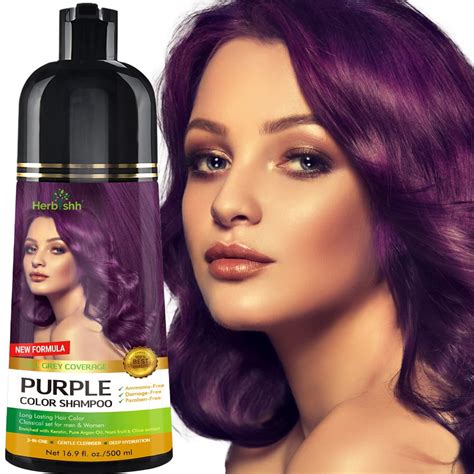 Herbishh Magic Hair Dye Shampoo - Colors Gray Hair in Minutes - Long ...