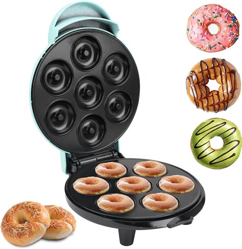 Amazon.com: Mini Donut Maker, 7 Holes Mini Donut Machine, Non-Stick ...
