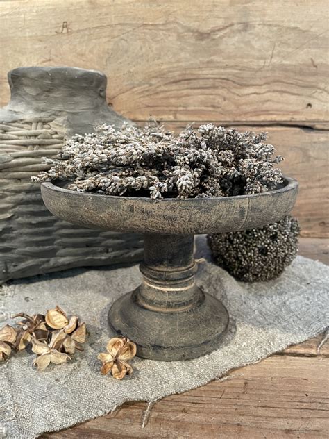 Houten plateau op voet - 25 x 25 x 14 cm - Woonwinkel Pommelientje