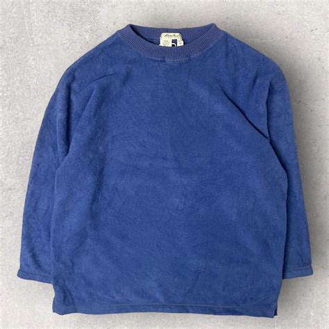 eddie bauer crew neck fleece shirt made in usa 90s | focus