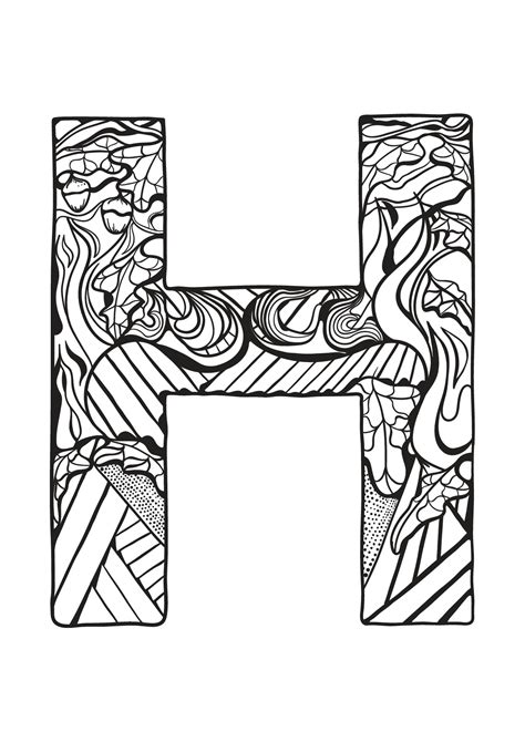 Letter H Coloring Page