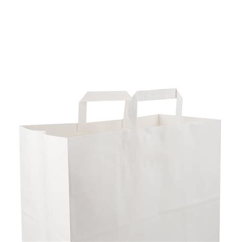 White Flat Handle Paper Bag – hotpackwebstore.com