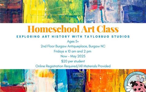 Homeschool Art Class, Burgaw Antiqueplace, 17 January 2025 | AllEvents