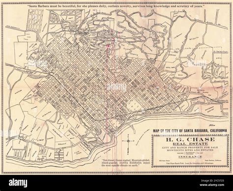 Vintage Detailed Santa Barbara and Beverly Hills Maps Printable ...