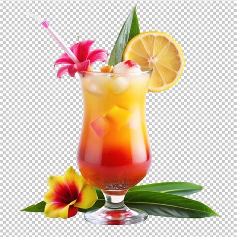 Tropical luau libation isolated on transparent background | Premium AI ...