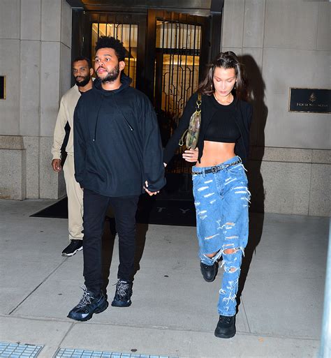 Bella Hadid and The Weeknd Do Couples Style in Matching Chunky Sneakers ...
