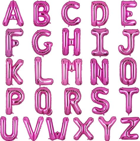 Amazon.com: 40 Inch Big Pink Letter Foil Mylar Helium Balloons Birthday ...