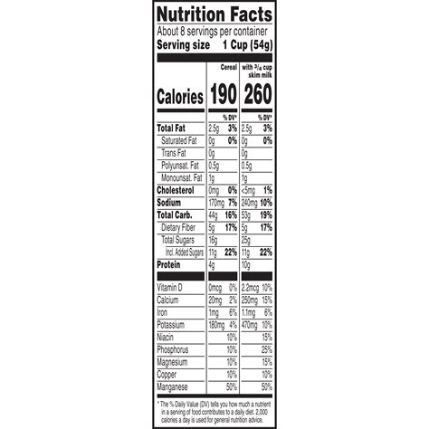 Raisin Bran Crunch Cereal Nutrition Facts | Besto Blog