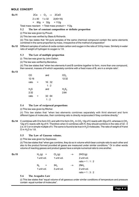 Mole Concept Notes for Class 11, IIT JEE & NEET