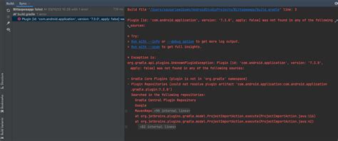 Image result for Plugin with ID Com.Android.application Not Found