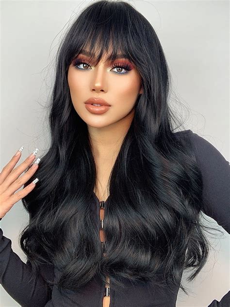 Long Wig With Bangs Human Hair at Ellen Martinez blog