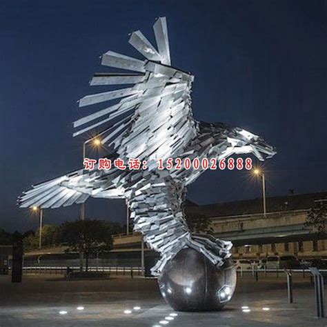 不锈钢抽象飞鹰-宏通雕塑