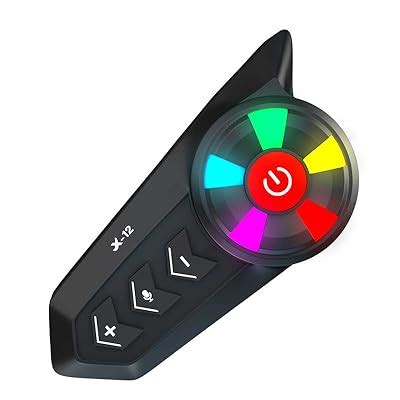 Buy Motorcycle Bluetooth Headset with RGB Light Helmet Intercom for ...