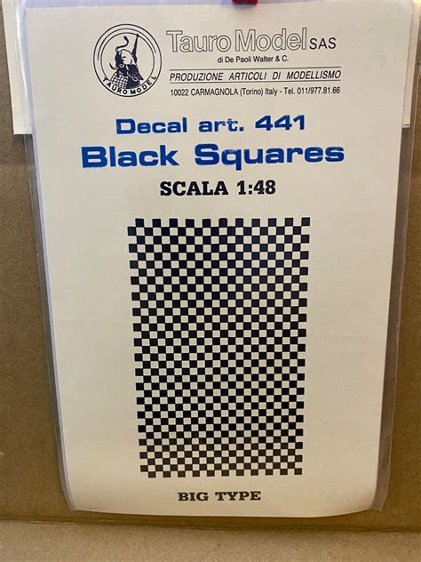 Tauro Model SAS 1:48 - Decal Art 441 Black Squares - 441 - BN02 | eBay