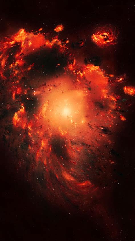 orange galaxy wallpaper