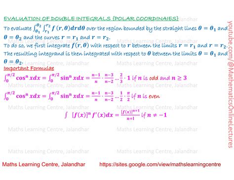 Image result for Multiple Integration Using Polar Coordinates
